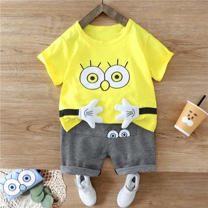 Neue Sommer Baby Kleidung Anzug Kinder Mode Junge Mädchen Cartoon T-shirt Shorts 2 Teile/sätze Kleinkind Casual Kleidung Kinder Trainingsanzüge LJ200916