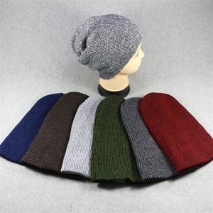 Uomo Donna Berretti a righe Adulto Colore puro Autunno e inverno All'aperto Mantieni caldo Cappello lavorato a maglia elastico Multicolor 4 4xx J2