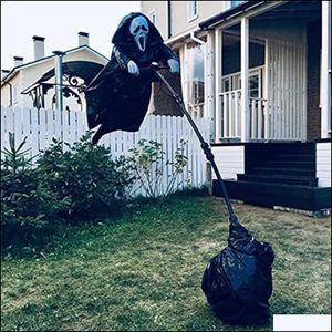 Other Festive & Party Supplies Home Garden Ghostface Scarecrow Halloween Scary Hanging Screaming For Prop Decoration P0827 Drop Delivery 202