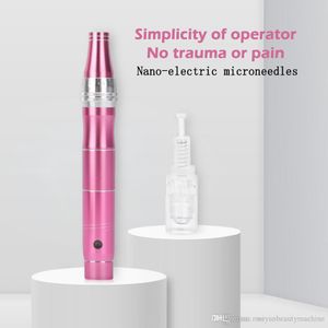 Dr. Derma Pen Mesotherapy Micro Tiny Needles Stimulate Skin Tightening Wrinkles Scar Marks Remover Face Lifting Machine