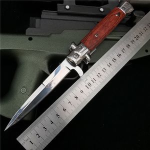 225mm (9 ') 58HRC Folding Kniv Rörskärmfickknivar Multi Diving Survival 8CR18 Steel Blade Tactical Stiletto Outdoor Knife