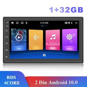 2din GPS Android 10 Bilstereo 7 '' Wifi FM RDS 1G + 32G Multimedia Player för Universal Nissan Kia Toyota Polo VW Hyundai