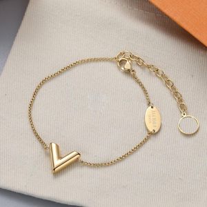 Designer clássico pingente charme pulseiras ouro amor v colar moda jóias pulseira banhado carta simples coração luxo pingente228d