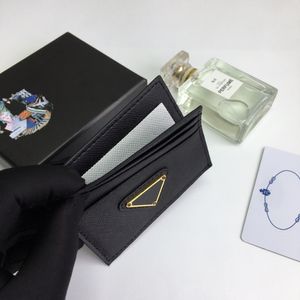 ビジネスミニクレジットカードブラックウォレットファッションクラシックビジネスヴィンテージ本物の革の女性の手紙財布ジップクリップビルホルダーM309S