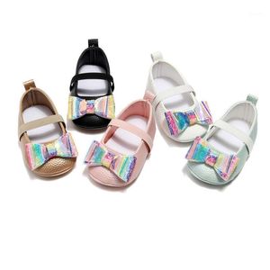 First Walkers Born Baby-Schuhe, niedliche Mädchen-Prinzessin, Gold, Rosa, Schmetterlingsschleife, weiche Schuhe