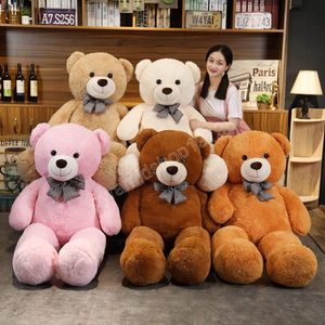 Yüksek Kalite 160 cm Ayı Peluş Bebek Yumuşak Dolması Hayvan Teddy Bear Peluş Oyuncaklar Çocuk Kız Sevgililer Sevgililer Doğum Günü Hediyesi