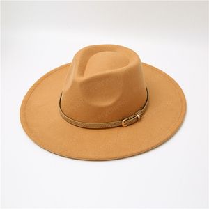 Women Men 100% Australian Wool Felt Wide Brim Hat Vintage Jazz Fedora Caps Couple Cap Winter chapeau femme