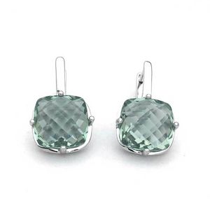 CSJ Green Amethyst Earring Sterling 925 Srebrna cytrynowa ametra paraiba Zultanite for Women Birthday Party Prezent Prezent 220211