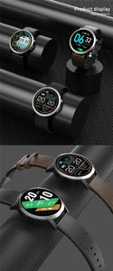 1st Ny RC06 SMART Watch Waterproof Fitness Oxygen Heart Recett Sleep Monitor Blodtryck Fitness Tracker Touch Round Music 1.28 Color Screen