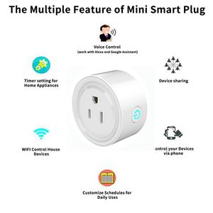 wifi charger Control Power Charger WiFi Smart Wireless Plug EU US UK Adapter Remote Voice Control Power Energy Monitor Outlet Timer Socket