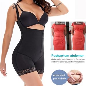 Taille Trainer Shapewear Bodysuit Abnehmen Reißverschluss Hight Wasit Korsett Modellierung Gurt Damen Binder und Ganzkörper Shaper LJ201210