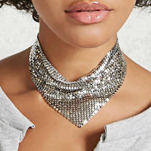 Retro Exaggerated Short Choker Necklace Fashion Party Necklace Collar European and American Fashion Popular Torques Fine Jewelry