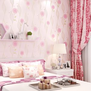 Modern Wall Papers Home Decor Rústico Auto-Adesivo Floral Pink Papel Papel Rolo Para Paredes Papel 3d Papel de Pared 3M 201009