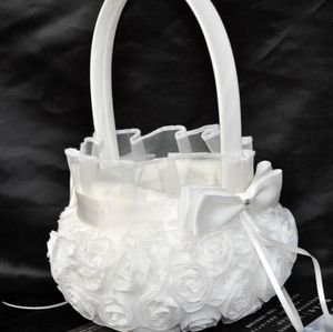 Party Decoration Event & Supplies Festive Home Garden Design Satin Burlap Bowknot Rose Flower Girls Basket Wedding Drop Delivery 2021 48O7J