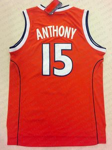 Carmelo Anthony Jersey #15 Syracuse College Stitched Personalize qualquer nome Número Homem Mulheres Juves de Basquete Juventude Jersey