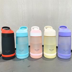 550 ml Wasserflasche für Kinder, Mini-Wasserflasche mit Strohhalm, Sportflaschen, FDA-zertifiziert, Wandern, Camping, BPA-frei, H1151 201221