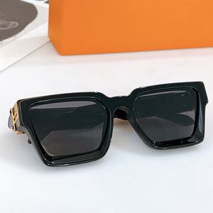Millionaire solglasögon för män Kvinnor Square Vintage Classic Fashion Avant-Garde Style 1165 Glasögon Toppkvalitet Anti-ultraviolett Temple Position utan C 96006