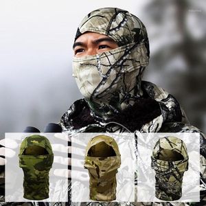 Taktik Tam Yüz Maskesi Erkekler Kış Sıcak Boyun Guard Eşarp Kamuflaj Hızlı Kuru Bisiklet Şapka Hood Askeri Paintball Başlık Bisiklet Kapaklar Maskeler