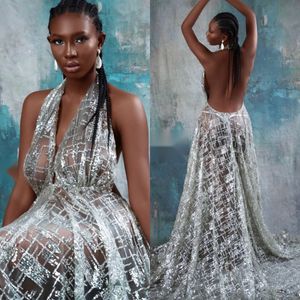 2022 Yeni Halter Gelinlik Modelleri Photoshoot Hamile Kadınlar için Hamile Abiye Dantel Backless Custom Made Sheer Nightgown Cornes