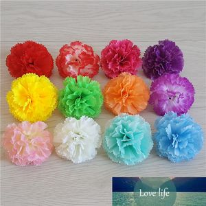 DIY dekoratif çelenk aksesuar şapka saç tokası headware aksesuarları 12PCS 5CM 12colors Yapay ipek Karanfil Çiçek Başkanları