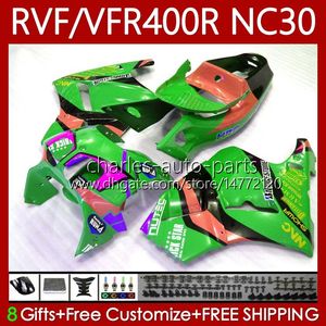 Carrozzeria per HONDA Arancione verde RVF400R NC30 V4 VFR400 R VFR400R 89 90 91 92 93 79No.162 RVF400 RVF VFR 400 R 400RR VFR 400R 1989 1990 1991 1992 1993 VFR400RR 89-93 Carenatura