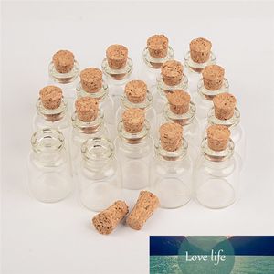 Mini garrafas de vidro claras com cortiça pequenos frascos frascos recipientes bonitos garrafas frascos desejo de garrafa 100 pcs frete grátis