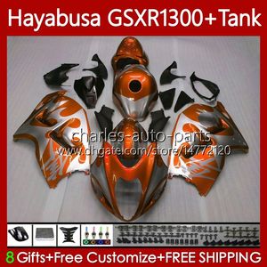 Corpi Per SUZUKI GSX-R1300 Hayabusa GSXR-1300 GSXR 1300 Arancione argento CC 96-07 74No.196 1300CC GSXR1300 96 1996 1997 1998 1999 2000 2001 GSX R1300 02 03 04 05 06 07 Carenatura