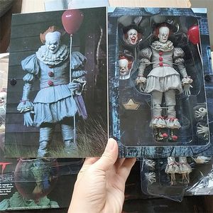 Pennywise 그림 neca 스티븐 킹 IT 조커 페니 어로 액션 피겨 공포 장난감 인형 할로윈 선물 LJ200928