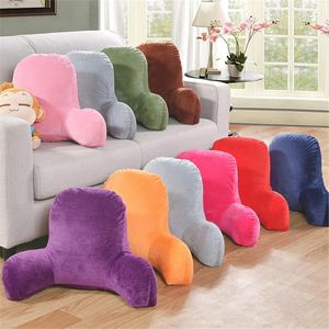 Cushion/Decorative Pillow Soft Plush Reading Back Rest Lumbar Support Arm Seat Cushion Lounger Relax Pp Cotton Filling Solid Color Home Sofa