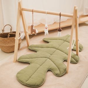 Baby Cotton Crawling Play Mat Turtle Leaf Shape Carpet Blanket Fällbara Barnrum Baby Aktivitet Rug spel Pad Room Decor 220312