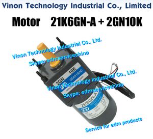 DC Motor 21K6GN-A com 2GN10K engrenagem Head Set (Made in China) para Charmilles broca EDM Máquina HD, SD 200002139 Charmilles 200.002.139 2IK6GN-A