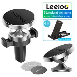 Leeioo Magnetic Universal Car Phone Holder Air Vent GPS Blacket står för iPhone 11 x 8 7 6 Samsung S20 Huawei Xiaomi Oppo Vi Vo