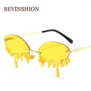 Wholesale sexy fashion shows for sale - Group buy Sunglasses Funny Stage Show Baita Tears Style Sun Glasses Rimless Sexy Vintage Fashion Women Irregular1