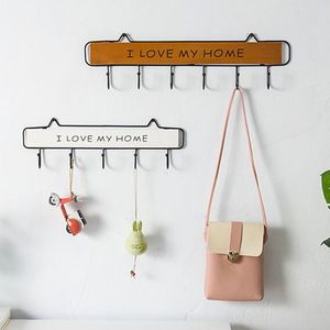 Wall Mounted Clothes Hanger 4 Hooks Hat Key Holder Laundry Coat Rack Hanging Storage Shelf For Home 220311