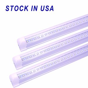 Takbutik Ljus V-formade LED-rör T8 Integrerade dubbla sidor Fluorescerande lampor 110V lager i USA