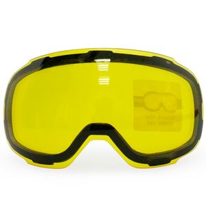 Original Yellow Graced Magnetic Lens for ski goggles GOG anti fog UV400 ski glasses snow goggles Night Skiing Only Lens