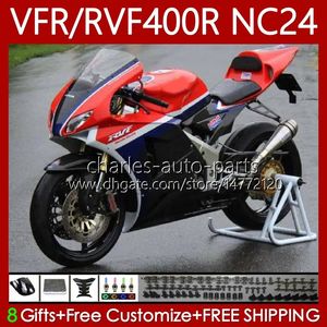 Bodywork Kit For HONDA RVF VFR 400 VFR400 R 400RR Red blue black 1987-1988 Bodys 78No.194 VFR400R VFR400RR NC24 V4 87 88 RVF400R VFR 400R RVF400 R 1987 1988 MOTO Fairings