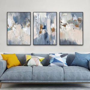 Dipinti nordici astratto astratto blu texture texture muro tela pittura stampe e poster immagini arte per soggiorno arredamento minimalismo