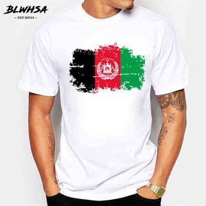 BLWHSA Afghanistan Flagga T-shirts Män Sommar Kortärmad Bomull Nostalgi T-shirts för Män Fans Cheer Tops Tees G1222