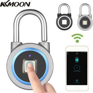 BT Inteligente Keyless Fingerprint Bloqueio à prova d'água App / Fingerprint Desbloquear Anti-Theft Segurança Cadeado Porta Bagagem Case Lock Y200407