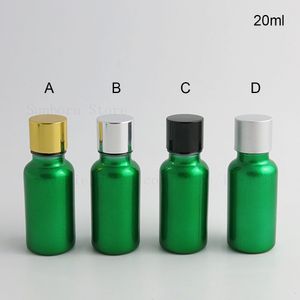 Perfume Sample Tubes Essential Oil e Liquid Refillable Bottle Empty Paint Green Container 20ml with Aluminum Lids X500