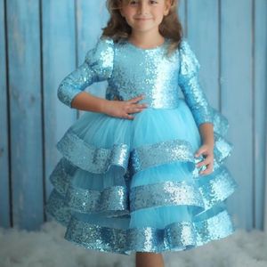 Principessa carina adorabile petali di fiori ragazze vestiti con bowknot tulle bella ragazza vestito per abiti da festa di nozze abitudine