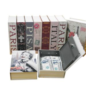 Medium Home Security Dictionary Key Book Safe/Lock Box/Storage/Piggy Bank Creative Money Box Home Accessories 17.7x11.2x5.2cm LJ200812