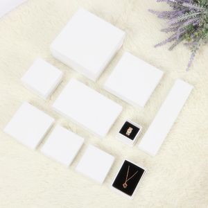 Gift Wrap 5st Multi Size Spot White Jewelry Packaging Box NeckaceArringing Paper Boxar f￶r smycken Packaging1