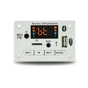 MP4 spelare V Trådlös Bluetooth MP3 WMA DECODER Board Audio Module Support USB TF AUX FM Recording Funktion för biltillbehör1