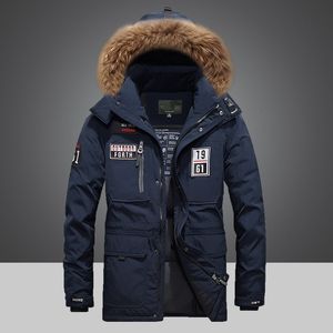 Winter Down Coat Men White Duck Down Parkas Jacket Men's Thick Warm Snow Parka Jacket Overcoat Windbreaker Hooded Warm Parkas 201119