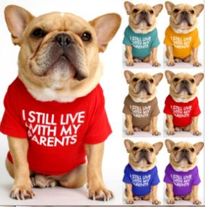 Pet köpek kıyafetleri köpek yavrusu pamuklu balıkçılbışçı turtleneckt-shirt köpek giysileri tişört köpekler gömlek moda tasarımları alfabe evcil köpek giyim 12 katlı wmq424