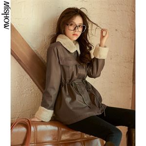 Makew Winter Parkas para Mulheres Manga Longa Moda Casacos Quentes Streetwear Overcoats Ao Ar Livre Casacos Femininos MX20D9113 201202