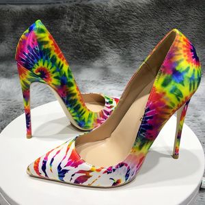 free fashion women multi color printed pointy toe stiletto stripper heels shoes bridal wedding shoes 12cm 10cm 8cm casual designer