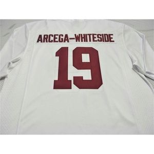 3740 Stanford Cardinal JJ Arcega-Whiteside # 19 Real Completo Bordado Colégio Jersey Tamanho S-4XL ou Personalizado Qualquer nome ou Número Jersey